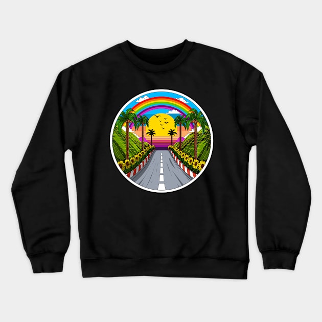 Hippie Summer Holiday Crewneck Sweatshirt by underheaven